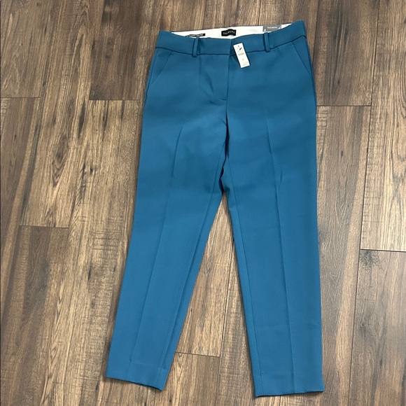 NWT Talbots Hampshire Ankle Pants Women’s Size 8 Green Blue Teal 29” Inseam - Picture 2 of 7